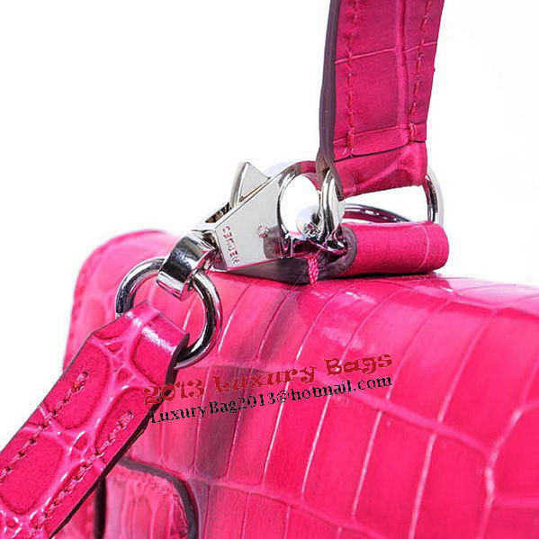 Hermes Kelly 32cm Shoulder Bags Peach Iridescent Croco Leather Silver Hermes Kelly 32cm Shoulder Bags Peach Iridescent Croco Leather Silver