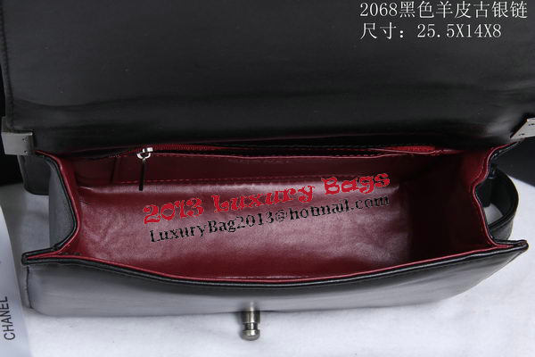 Boy Chanel Flap Shoulder Bag Sheepskin Leather CHA2068 Black Boy Chanel Flap Shoulder Bag Sheepskin Leather CHA2068 Black