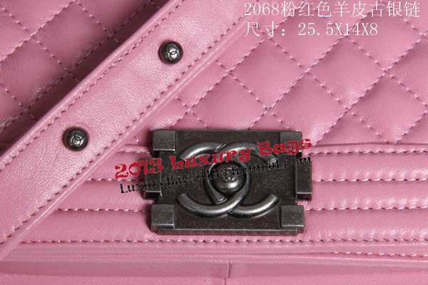 Boy Chanel Flap Shoulder Bag Sheepskin Leather CHA2068 Pink Boy Chanel Flap Shoulder Bag Sheepskin Leather CHA2068 Pink