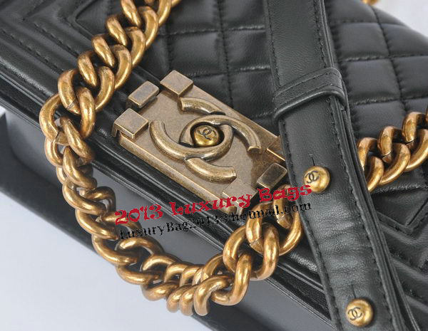 Chanel Boy Flap Shoulder Bag Black Original Lambskin Leather CHA67085 Gold Chanel Boy Flap Shoulder Bag Black Original Lambskin Leather CHA67085 Gold