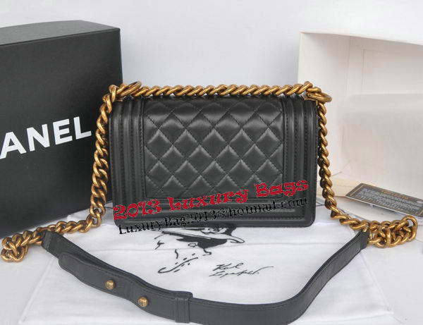 Chanel Boy Flap Shoulder Bag Black Original Lambskin Leather CHA67085 Gold Chanel Boy Flap Shoulder Bag Black Original Lambskin Leather CHA67085 Gold
