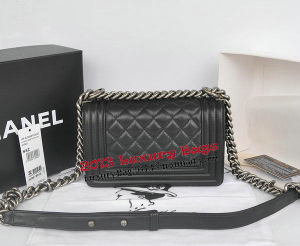 Chanel Boy Flap Shoulder Bag Black Original Lambskin Leather CHA67085 Silver Chanel Boy Flap Shoulder Bag Black Original Lambskin Leather CHA67085 Silver