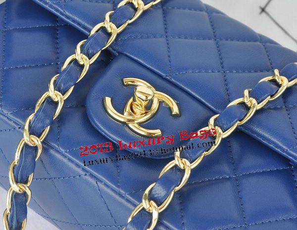 Chanel mini Classic Flap Bag Blue Original Sheekskin CHA1116 Gold Chanel mini Classic Flap Bag Blue Original Sheekskin CHA1116 Gold