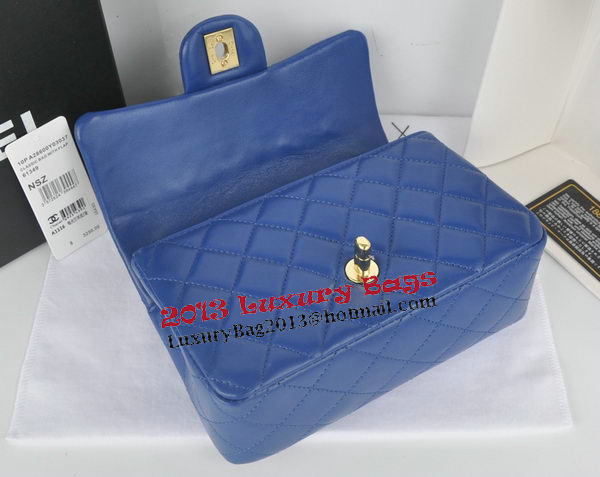 Chanel mini Classic Flap Bag Blue Original Sheekskin CHA1116 Gold Chanel mini Classic Flap Bag Blue Original Sheekskin CHA1116 Gold