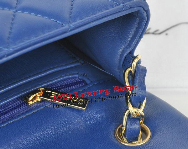 Chanel mini Classic Flap Bag Blue Original Sheekskin CHA1116 Gold Chanel mini Classic Flap Bag Blue Original Sheekskin CHA1116 Gold
