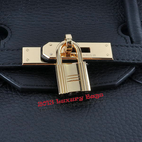 Hermes Birkin 35CM Tote Bag Black Grainy Leather Gold Hermes Birkin 35CM Tote Bag Black Grainy Leather Gold