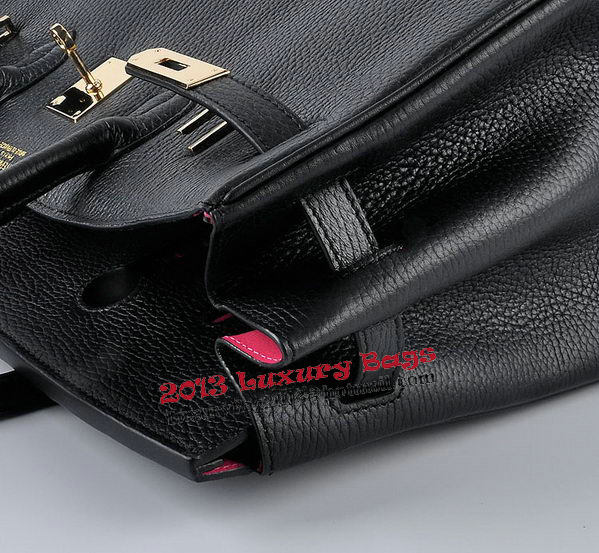 Hermes Birkin 35CM Tote Bag Black Grainy Leather Gold Hermes Birkin 35CM Tote Bag Black Grainy Leather Gold