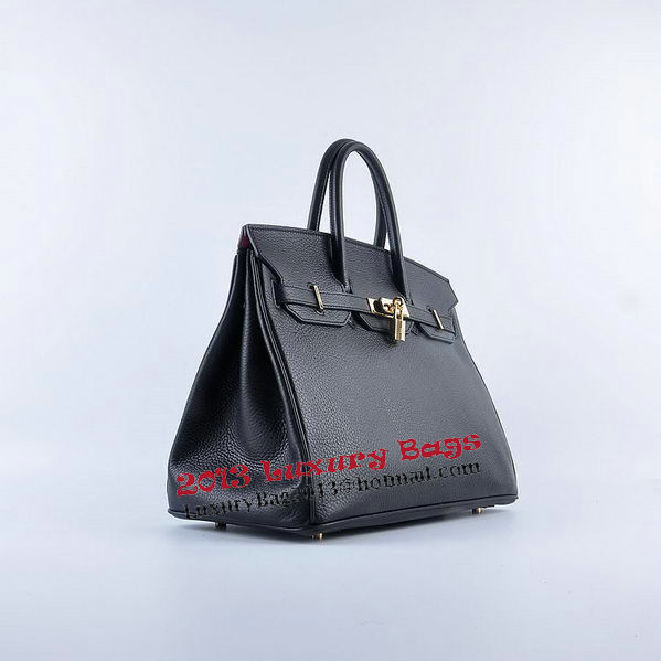 Hermes Birkin 35CM Tote Bag Black Grainy Leather Gold Hermes Birkin 35CM Tote Bag Black Grainy Leather Gold