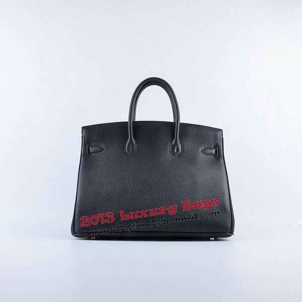 Hermes Birkin 35CM Tote Bag Black Grainy Leather Gold Hermes Birkin 35CM Tote Bag Black Grainy Leather Gold