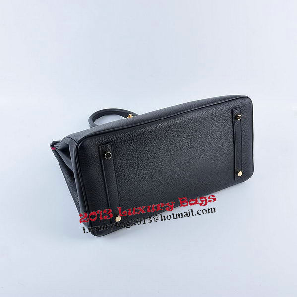 Hermes Birkin 35CM Tote Bag Black Grainy Leather Gold Hermes Birkin 35CM Tote Bag Black Grainy Leather Gold
