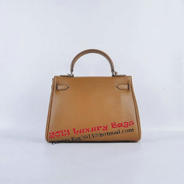 Hermes Kelly 28cm Shoulder Bags Wheat Grainy Leather Silver Hermes Kelly 28cm Shoulder Bags Wheat Grainy Leather Silver