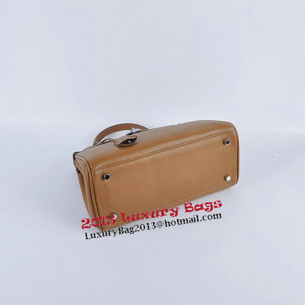 Hermes Kelly 28cm Shoulder Bags Wheat Grainy Leather Silver Hermes Kelly 28cm Shoulder Bags Wheat Grainy Leather Silver