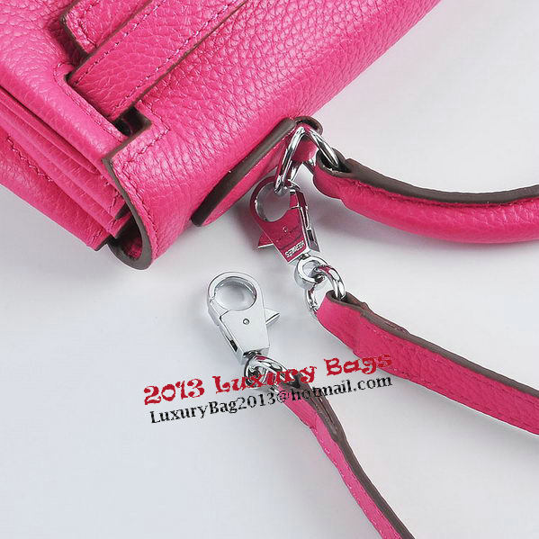 Hermes Kelly 32cm Shoulder Bags Rosy Grainy Leather Silver Hermes Kelly 32cm Shoulder Bags Rosy Grainy Leather Silver