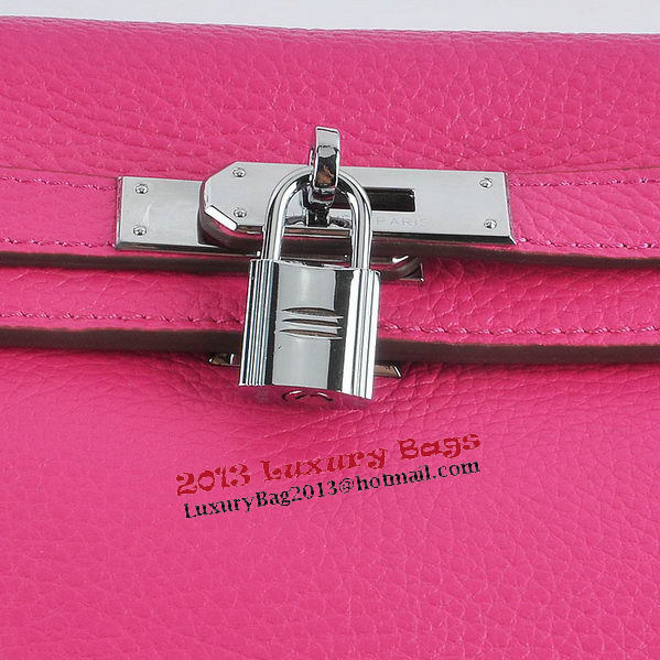 Hermes Kelly 32cm Shoulder Bags Rosy Grainy Leather Silver Hermes Kelly 32cm Shoulder Bags Rosy Grainy Leather Silver