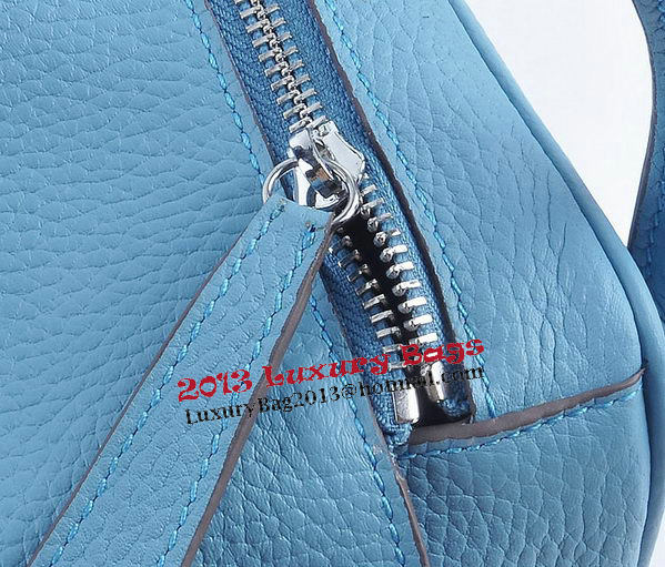 Hermes Lindy 30CM Grainy Leather Shoulder Bag H6207 Light Blue Hermes Lindy 30CM Grainy Leather Shoulder Bag H6207 Light Blue
