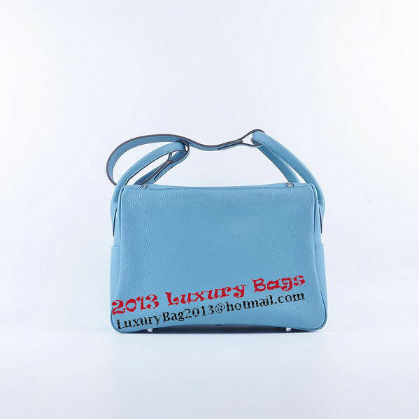 Hermes Lindy 30CM Grainy Leather Shoulder Bag H6207 Light Blue Hermes Lindy 30CM Grainy Leather Shoulder Bag H6207 Light Blue