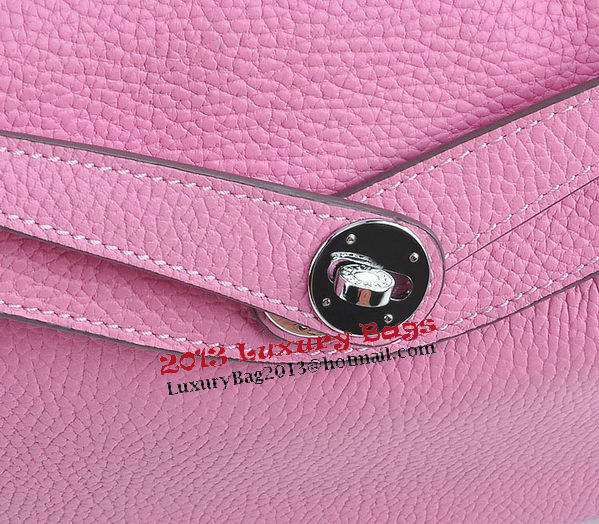 Hermes Lindy 30CM Grainy Leather Shoulder Bag H6207 Pink Hermes Lindy 30CM Grainy Leather Shoulder Bag H6207 Pink
