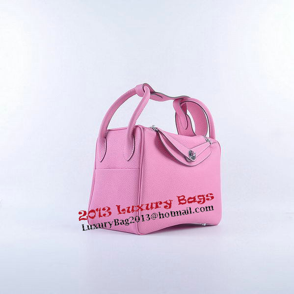 Hermes Lindy 30CM Grainy Leather Shoulder Bag H6207 Pink Hermes Lindy 30CM Grainy Leather Shoulder Bag H6207 Pink