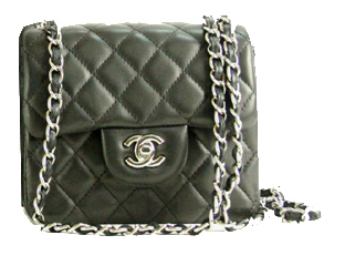 Chanel mini Classic Flap Bag Black Leather 1115 Silver Chain Chanel mini Classic Flap Bag Black Leather 1115 Silver Chain