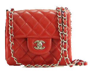 Chanel mini Classic Flap Bag Red Leather 1115 Silver Chain Chanel mini Classic Flap Bag Red Leather 1115 Silver Chain