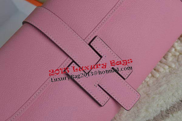 Hermes Jige Clutch Bag Calfskin Leather Pink Hermes Jige Clutch Bag Calfskin Leather Pink