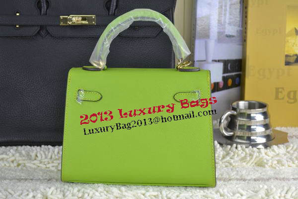 Hermes Kelly 22cm Tote Bag Calfskin Leather Green Hermes Kelly 22cm Tote Bag Calfskin Leather Green