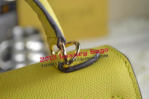 Hermes Kelly 22cm Tote Bag Calfskin Leather Lemon Hermes Kelly 22cm Tote Bag Calfskin Leather Lemon
