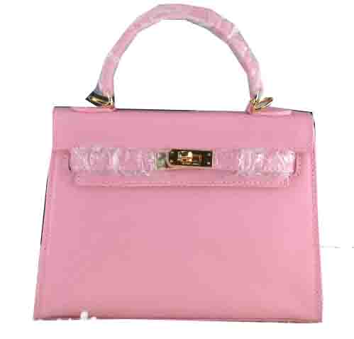 Hermes Kelly 22cm Tote Bag Calfskin Leather Pink