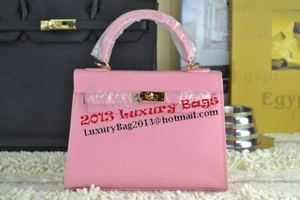 Hermes Kelly 22cm Tote Bag Calfskin Leather Pink Hermes Kelly 22cm Tote Bag Calfskin Leather Pink