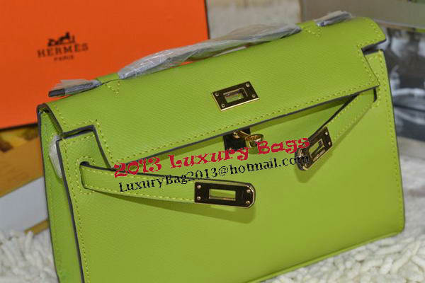 Hermes MINI Kelly 22cm Tote Bag Calfskin Leather Green Hermes MINI Kelly 22cm Tote Bag Calfskin Leather Green