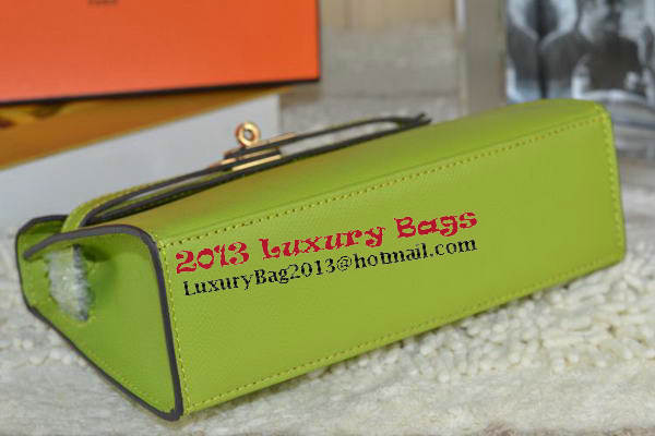 Hermes MINI Kelly 22cm Tote Bag Calfskin Leather Green Hermes MINI Kelly 22cm Tote Bag Calfskin Leather Green