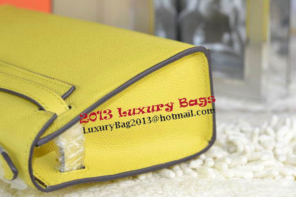 Hermes MINI Kelly 22cm Tote Bag Calfskin Leather Lemon Hermes MINI Kelly 22cm Tote Bag Calfskin Leather Lemon