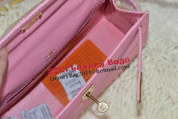Hermes MINI Kelly 22cm Tote Bag Calfskin Leather Pink Hermes MINI Kelly 22cm Tote Bag Calfskin Leather Pink