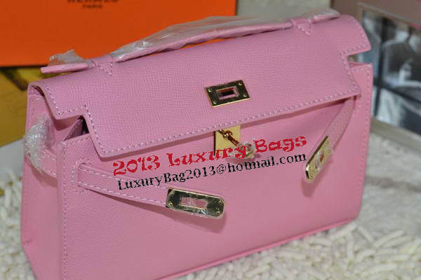 Hermes MINI Kelly 22cm Tote Bag Calfskin Leather Pink Hermes MINI Kelly 22cm Tote Bag Calfskin Leather Pink