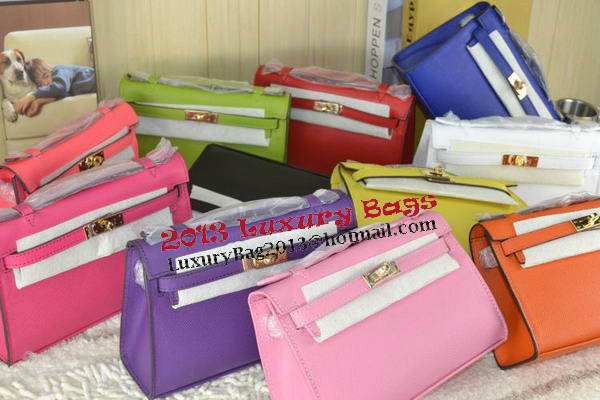 Hermes MINI Kelly 22cm Tote Bag Calfskin Leather Pink Hermes MINI Kelly 22cm Tote Bag Calfskin Leather Pink