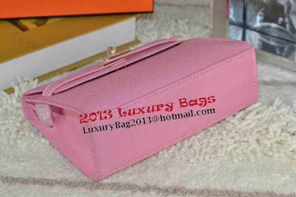 Hermes MINI Kelly 22cm Tote Bag Calfskin Leather Pink Hermes MINI Kelly 22cm Tote Bag Calfskin Leather Pink