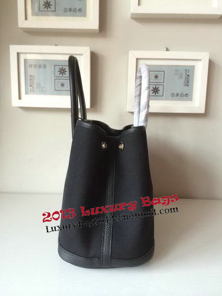 Hermes Garden Party 30CM Bag Canvas Leather H11S Black Hermes Garden Party 30CM Bag Canvas Leather H11S Black