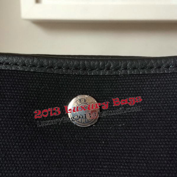 Hermes Garden Party 30CM Bag Canvas Leather H11S Black Hermes Garden Party 30CM Bag Canvas Leather H11S Black