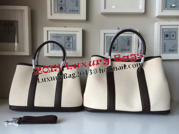 Hermes Garden Party 30CM Bag Canvas Leather H11S Brown Hermes Garden Party 30CM Bag Canvas Leather H11S Brown
