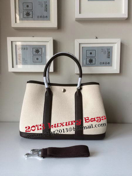 Hermes Garden Party 30CM Bag Canvas Leather H11S Brown Hermes Garden Party 30CM Bag Canvas Leather H11S Brown