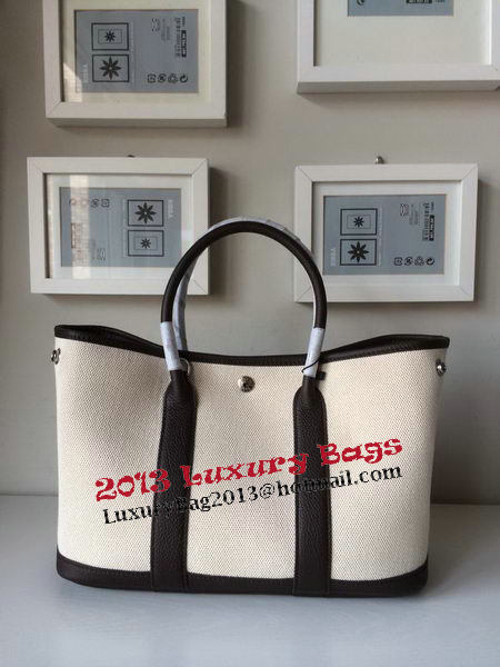 Hermes Garden Party 30CM Bag Canvas Leather H11S Brown Hermes Garden Party 30CM Bag Canvas Leather H11S Brown