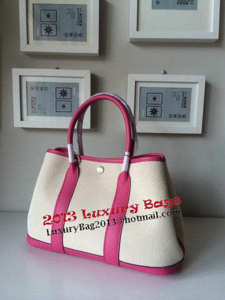 Hermes Garden Party 30CM Bag Canvas Leather H11S Rosy Hermes Garden Party 30CM Bag Canvas Leather H11S Rosy