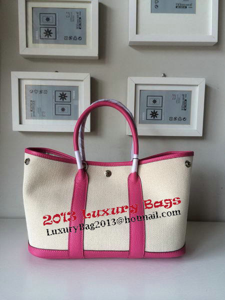 Hermes Garden Party 30CM Bag Canvas Leather H11S Rosy Hermes Garden Party 30CM Bag Canvas Leather H11S Rosy