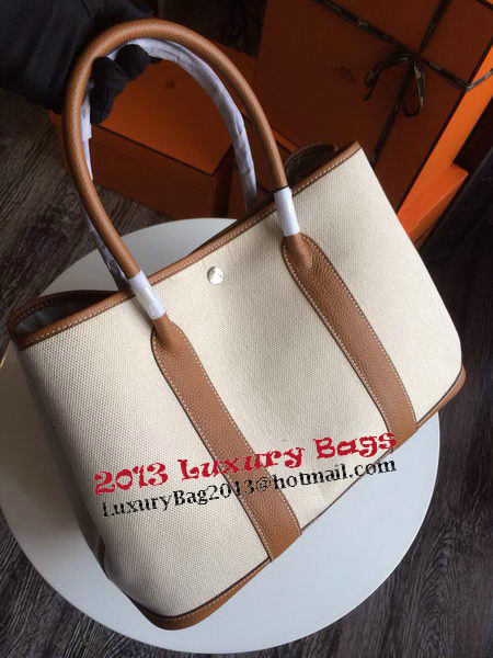 Hermes Garden Party 36CM Bag Canvas Leather H11M Wheat Hermes Garden Party 36CM Bag Canvas Leather H11M Wheat
