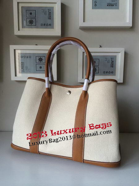 Hermes Garden Party 36CM Bag Canvas Leather H11M Wheat Hermes Garden Party 36CM Bag Canvas Leather H11M Wheat