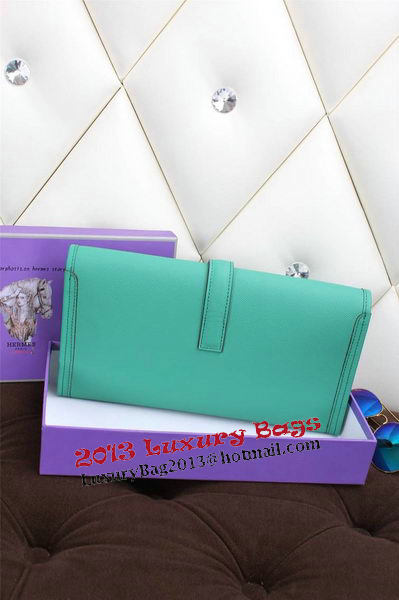 Hermes Jige Clutch Bag Calfskin Leather H258 Green Hermes Jige Clutch Bag Calfskin Leather H258 Green