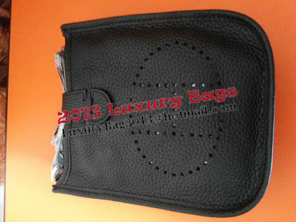 Hermes mini Evelyne Messenger Bag H1608S Black Hermes mini Evelyne Messenger Bag H1608S Black