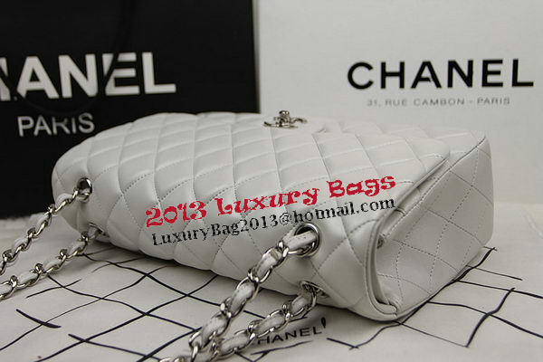 Chanel Classic Flap Bag OffWhite Original Leather CF1113 Silver Chanel Classic Flap Bag OffWhite Original Leather CF1113 Silver