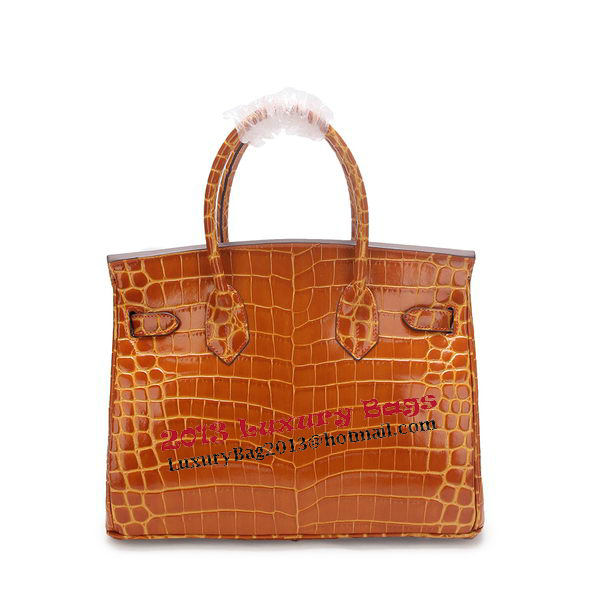 Hermes Birkin 30CM Tote Bags Wheat Iridescent Croco Leather Gold Hermes Birkin 30CM Tote Bags Wheat Iridescent Croco Leather Gold