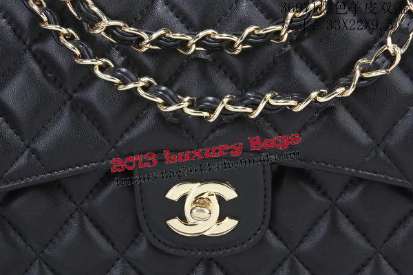 Chanel Classic Flap Bag Black Sheepskin Leather A36071 Gold Chanel Classic Flap Bag Black Sheepskin Leather A36071 Gold